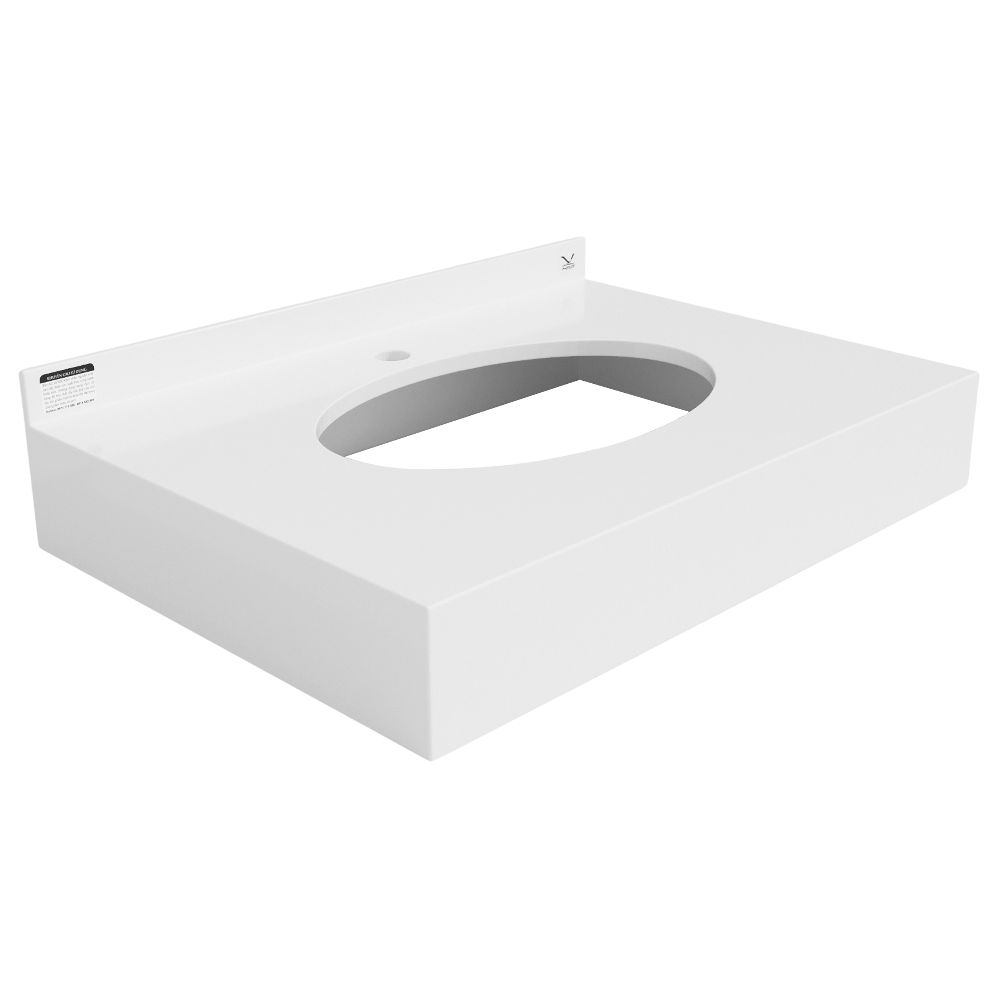 Bàn đá LAVABO nguyên khối cao cấp gắn chậu âm elip TOTO(LT548)