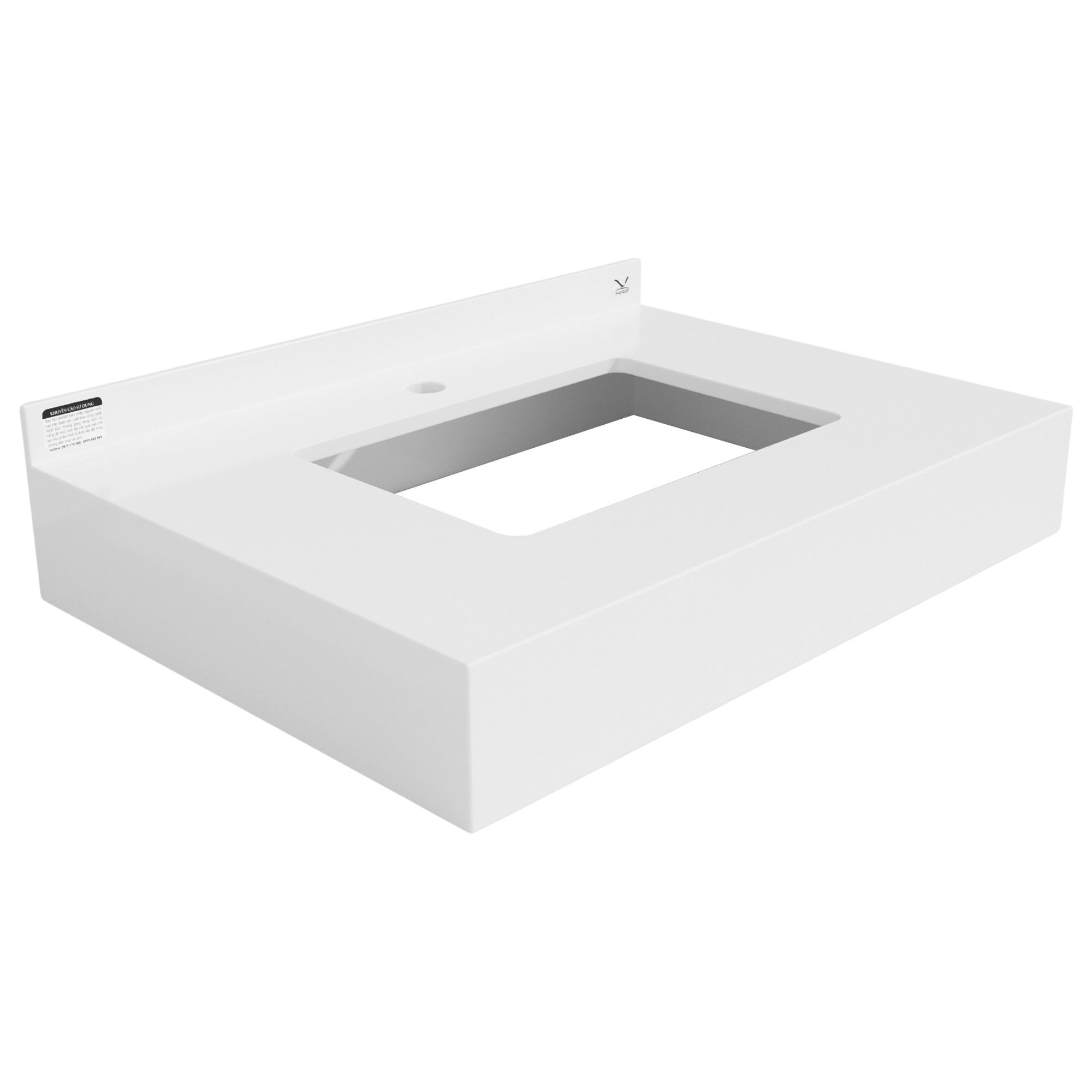 Bàn đá LAVABO nguyên khối cao cấp gắn chậu âm hình chữ nhật TOTO(LT505T)